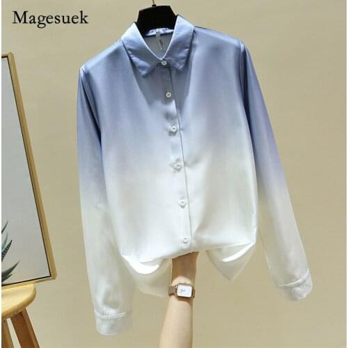 Office Lady Blusas Mujer White Shirt 2021 Autumn Women Long Sleeve Chiffon Blouses and Shirts POLO Collar Female Clothing 11925