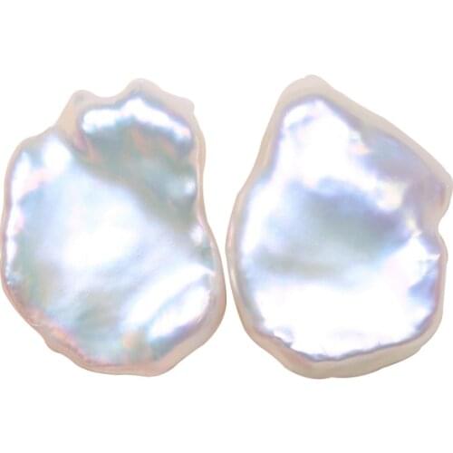 Baroqueonly irregular natural Flower shape pearl naked beads white color for earrings DIY making 2020 new arrivals BQS
