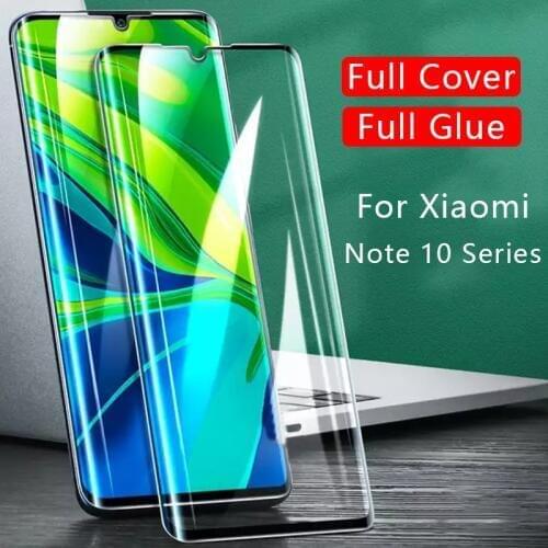 Case for xiaomi mi note 10 lite cc9 pro cover tempered glass screen protector on ksiomi not note10 light protective phone coque