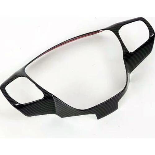 For Ford Focus 2019 2020 Carbon fiber look/Matte Steering Wheel Frame Panel Decoration Cover Trim Car Interior Accessories