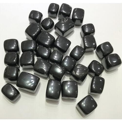 Drop Shipping 100g Natural Cube Black Obsidian Crystal Gemstone Tumbled Stones Feng Shui Healing Stones