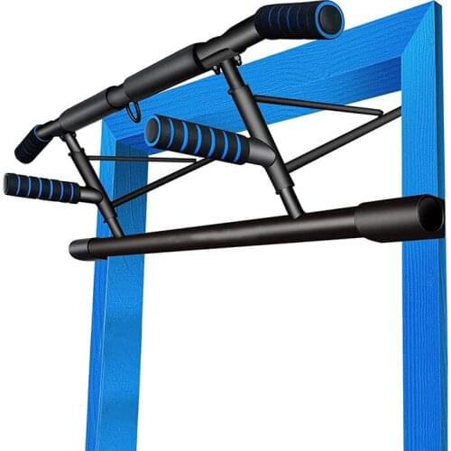 Doorway multi functional angled grip chin up frame upper body workout no screw installation strength training door pullup bar