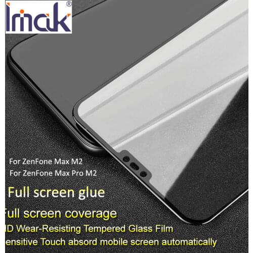 Imak Pro+ Full Screen panel Glue Tempered Glass For Asus ZenFone Max Pro M2 oleophobic