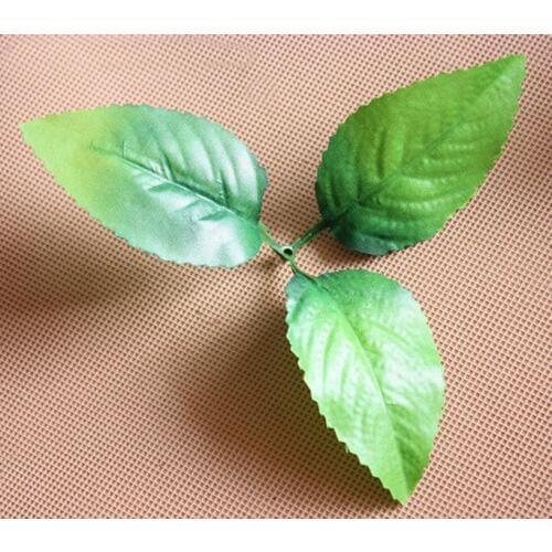 100PCS Fake Green Plants Foliage Artificial Silk Palm Tree Leaves,Florist Supplies,Leaf Garland,nylon stocking Flower supplies