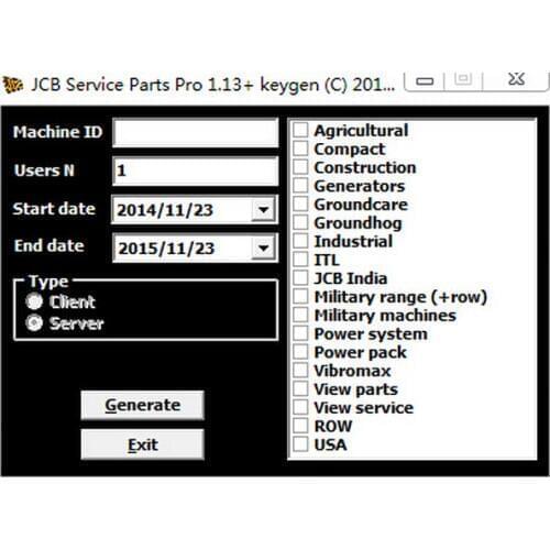 JCB spp 1.13~1.18 keygen