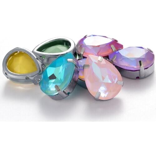 Astrobox Drop Claw crystal Stone Sew On Arts and Crafts Silver Base Decorative Rhinestones Stones Glass Crystal DIY Clothing