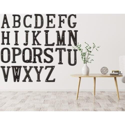 Wrought Iron 26 Letter Decorations Wall Sticker Creative DIY House Alphabet Desktop Ornament Iron Metal LOVE Decor For Wedding