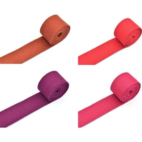 Ribbons Solid Webbing Belt Fabric Woven Webbing Dog Collar Webbing Knit Tape Ribbon Trim Leash Ribbon Bag Strap Textile Sewing