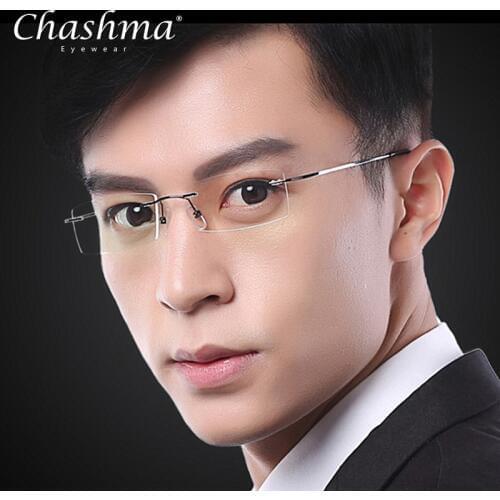 Eyeglasses Ultra-light men Titanium Alloy Rimless myopia glasses women Nearsighted Glasses prescription glasses -0.50 to -6.00