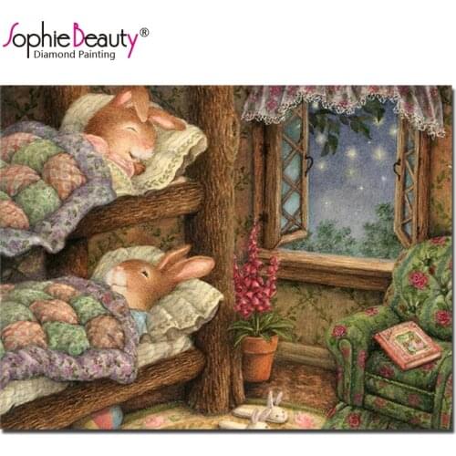 Sophie Beauty Diy Diamond Painting Cross Stitch Happy Squirrel Animal Rhinestone Embroidery Handmade kits Room Decortion SBY07