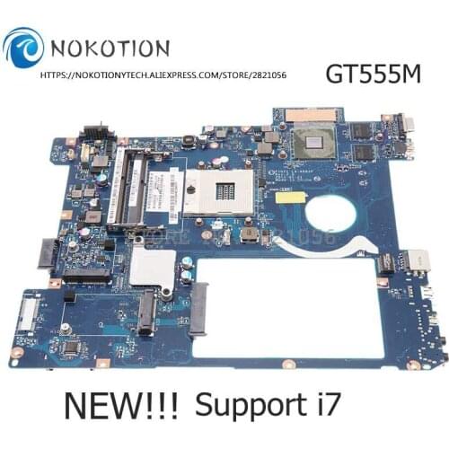 NOKOTION Brand New PIQY1 LA-6882P for Lenovo IdeaPad Y570 Laptop Motherboard 2 inductors GT555M HM65 DDR3 Support i7