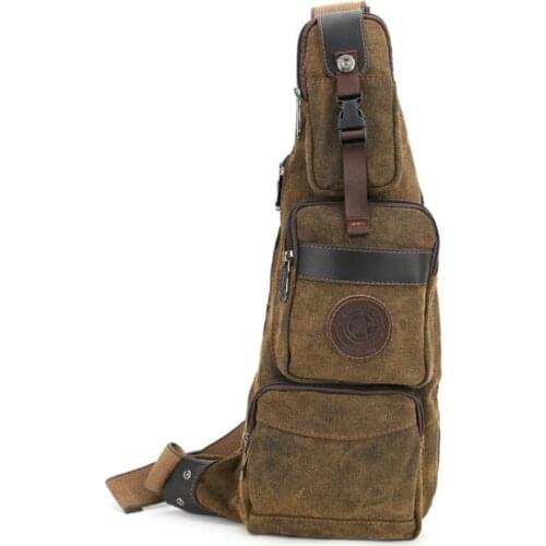 New Men Canvas Travel Riding Shoulder Cross Body Messenger Sling Back Pack Chest Casual Bag