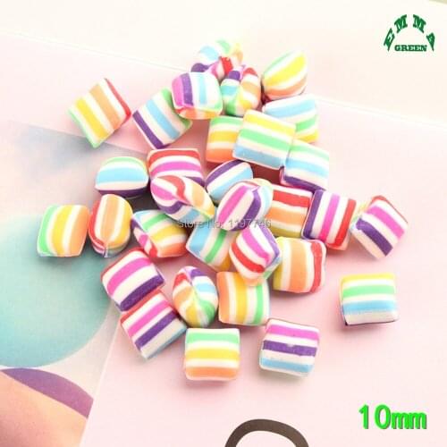 Rainbow Candy Cabochons 30pcs Lovely Colorful Sweet Candy Flat Back Resin Cabochon Hair Embellishments Ornament Applique DIY