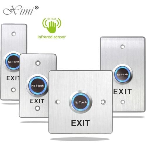 Access Control Systems Electric Lock Aluminum alloy Infrared No Touch Contactless Door Release Exit Button Door Sensor