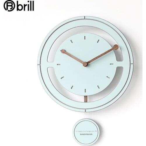 Modern Design Wall Clock Pendulum Silent Creative Glow In The Dark Clock Living Room Art Light Luxury Wall Clock Fashion Clock 5