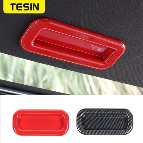 TESIN ABS Car Skylight Handle Decoration Cover Stickers for Dodge Charger 2011+ for Chrysler 300C 2011+ Car Interior Accessories