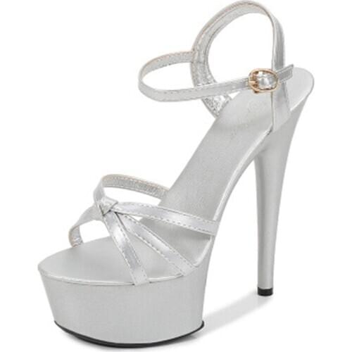 Sexy catwalk model high heels, with sexy waterproof platform 15cm hate sky superb high heel female summer sandals