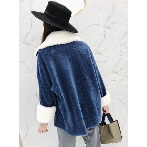 Women Winter Real Fur Coat Short Wool Jacket 2020 Clothes Women Sheep Shearing Overcoat Female Warm Thicken Park Mujer LX2553