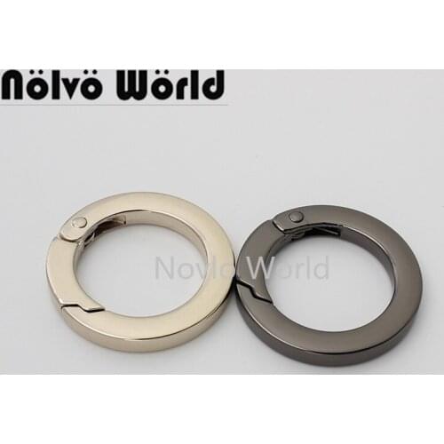 10--50 pieces 4 colors 25 32mm 1'' 1-14'' metal welded spring gate ring closed spring round rings bag chains connector