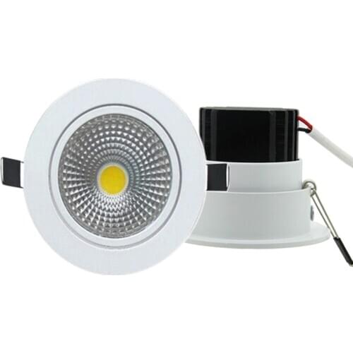 10pcs/lot Dimmable LED Downlight 5W 7W 9W 12W 85-265V COB LED spot light COB Spot Recessed lamp Light Bulb