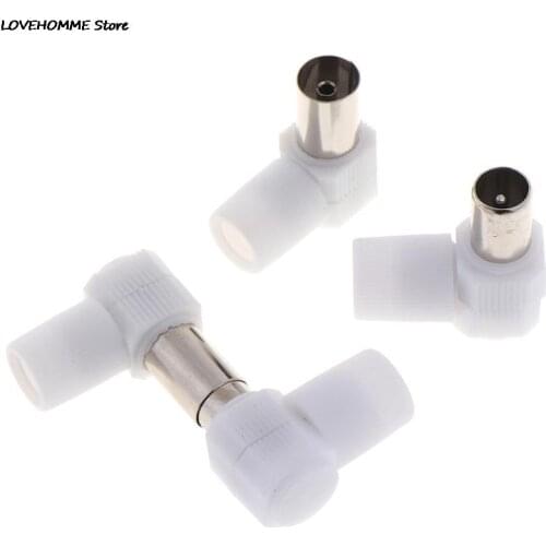 2 Pairs Practical 90 Degrees Male And Female TV Plug For Antennas TV Coaxial Male Plugs Adapter Right Angle Antennas Connectors