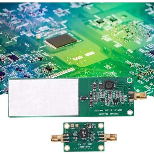 2Pcs Mini-Whip Active Antenna RTL-SDR DC 9-15V 10KHz-30MHZ Short Radio Receiver Electronic Component