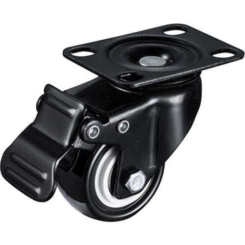 2pcs 2 Inch Mute Wheel Office Chair Swivel Casters Universal Rolling Rollers Furniture Wheels Casters With Brake