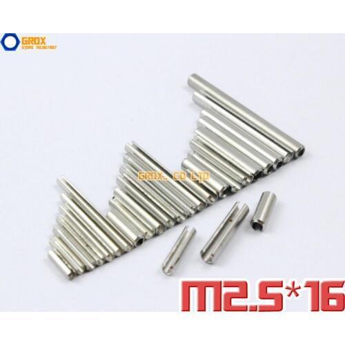 200 Pieces M2.5 x 16mm 304 Stainless Steel Slotted Spring Tension Pin Sellock Roll Pin