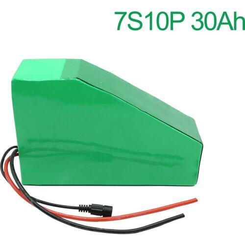 24V 30Ah 25.9V 7S10P 18650 Li-ion Battery Pack E-Bike electric bicycle 235x195x140x70x70x45mm