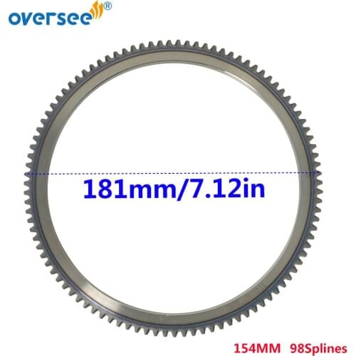 350-06091 Flywheel Crown Gear Ring For Tohatsu Outboard Motor Seapro HDX Hidea 2T 15HP 18HP 3G2-06091-1; Mercury 15HP