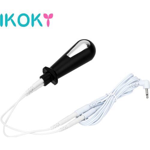 IKOKY Electric Shock Anal Vaginal Plug Stimulator Medical Themed Toys Sex Toys For Men Women Masturbator Erotic Electro Massage