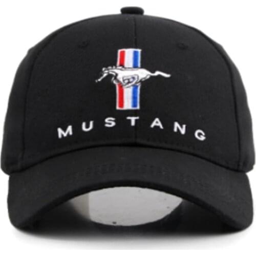 2021 Black Baseball Cap Sports Racing Car Mens Sunglasses Moto MUSTANG Car Motocross Hats Cap Racing Motorcycle 3D Embroidery