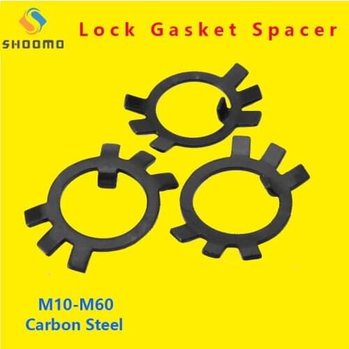 Lock Gasket Spacer Round nut with retracement washer and retaining gasket Lock Washer For Slotted Round Nut GB858 Carbon Steel