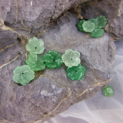 5pc Handcarved Amazonite Flower Natural Gem-stone Loose Beads Shape Bead For Jewelry Making DIY Findings 13mm DYL0209