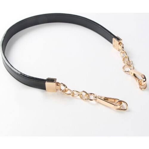 58cm/120cm Chain Pu Leather Bag Straps Handbag Metal Bag Belts Replacement Bag Chain Pure Color Shoulder Bags Handle Accessories