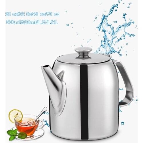 Stainless Steel Teapot Coffee Pot Kettle with Filtering Holes Support Stove Cooking Home Kitchen Bar Coffee Shop Accessories