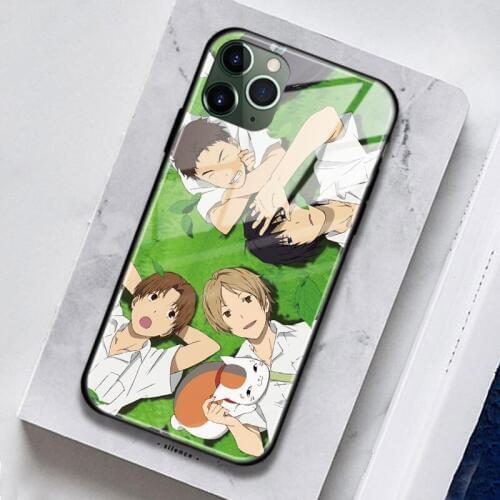Natsume Mates Account Anime Soft Silicone Tempered Glass For iPhone SE 6s 7 8 Plus X XR XS 11 Pro Max Phone Case Cover Shell