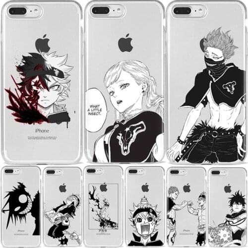 Japanese anime evil cute Black Clover Phone case cover for iPhone SE 6s 7 8Plus X XR XS 11 12 mini Pro max Cover Shell Coque
