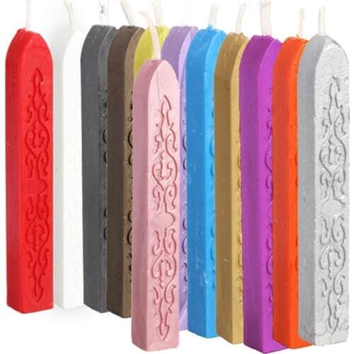 Colorful Vintage Sealing Wax Stick Stamp Lacquer wax strip Square Style Candle Stick for Letter Wedding Birthday Invitations