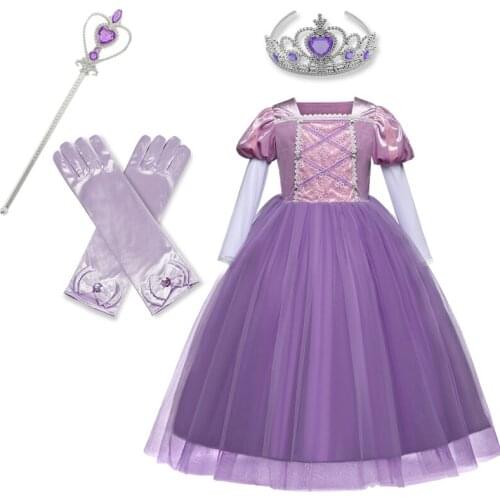 Kid PrincessDress Princess Clothes For Girl Kid Cosplay Princess Fancy Gown Children Birthday Prom Vestidos Halloween Costume
