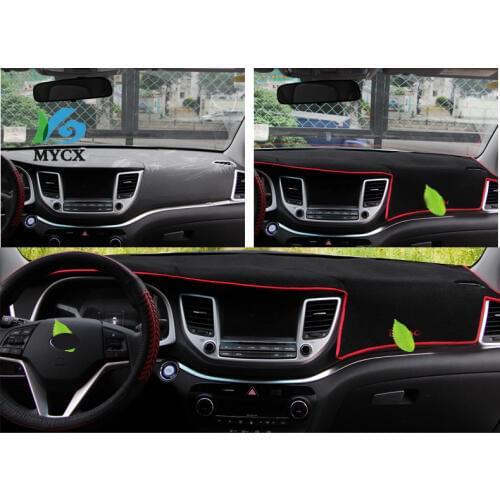 For Hyundai Tucson 2015-2018 dark pad in the control panel sunscreen mat interior modification