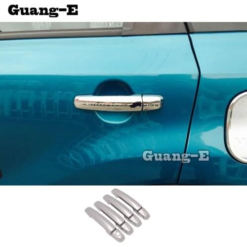 For Suzuki Vitara 2016 2017 2018 2019 Car Detector Inner Sticks Frame Lamp Trim ABS Chrome Door Handle Armrest Handrail 8pcs