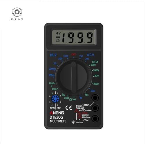 DT830G digital multimeter 750 / 1000V voltmeter ammeter ohm tester high security handheld LCD digital high precision multim