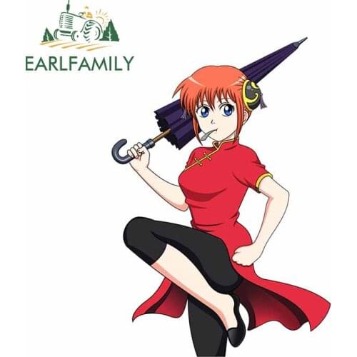 EARLFAMILY 13cm x 9cm For GINTAMA Car Stickers Occlusion Scratch Decal Repair Anime Waterproof Decals Surfboard Decoration