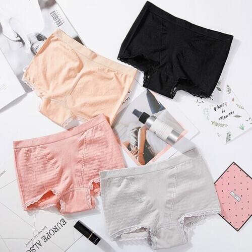 Stretch Lace Briefs Lingerie Women Boxer Shorts French Panties Seamless Breathable Underwear Comfortable Soft Shorts