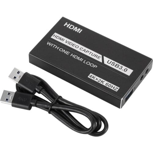 4K Video Capture Card Live-Streaming HDMI-compatible Audio USB-3.0 Game Capture Card Loop-Out 1080P Xbox one PS4 Switch