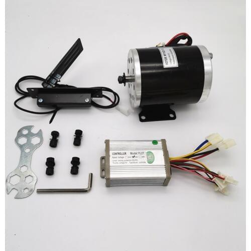 MY1020 kit 500W800W1000W24V36V48V motor, foot throttle and controller set with installation tool