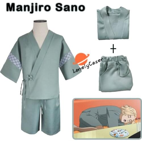 Anime Tokyo Revengers Manjiro Sano Cosplay Costume Mikey Japanese Kimono Summer Yukata Cardigan Kawaii Cute Pajamas Party Wear