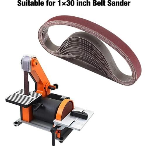 Hot SV-15 Pcs 1X30 Inch Aluminum Oxide Sanding Belts Heavy Duty Sanding Belts Multipurpose Abrasive Belts for Belt Sander