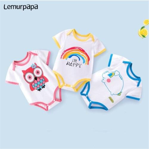 Summer Baby Clothes Romper Boys Girls Onesie Newbom 3D Printing Sheep Rompers Infants One-Pieces Breathable Baby Costume 0-2Y